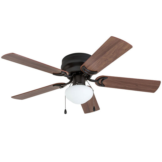 42 Indoor LED Ceiling Fan with Light Pull Chain Reversible Blades
