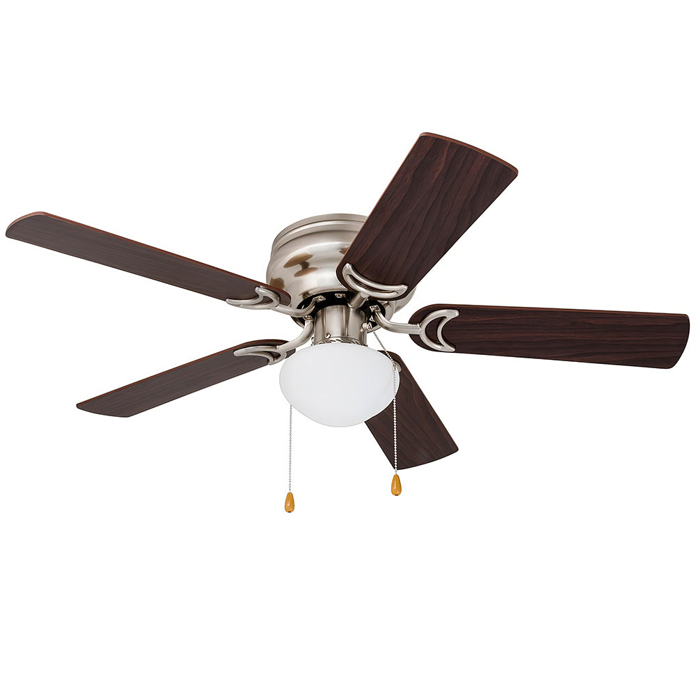42 Indoor LED Ceiling Fan with Light Pull Chain Reversible Blades