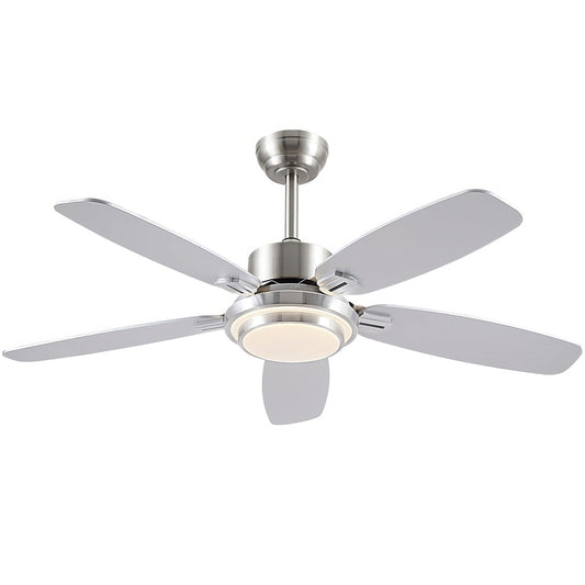 50 inch Ceiling Fan with Light  Quiet Reversible DC Motor 5 Dual Finish Blades Dimmable 3 Color LED for Bedroom Living Room Indoor