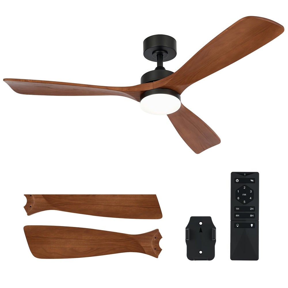 52 Ceiling Fan with Light and Remote 6 Speed Reversible DC Motor
