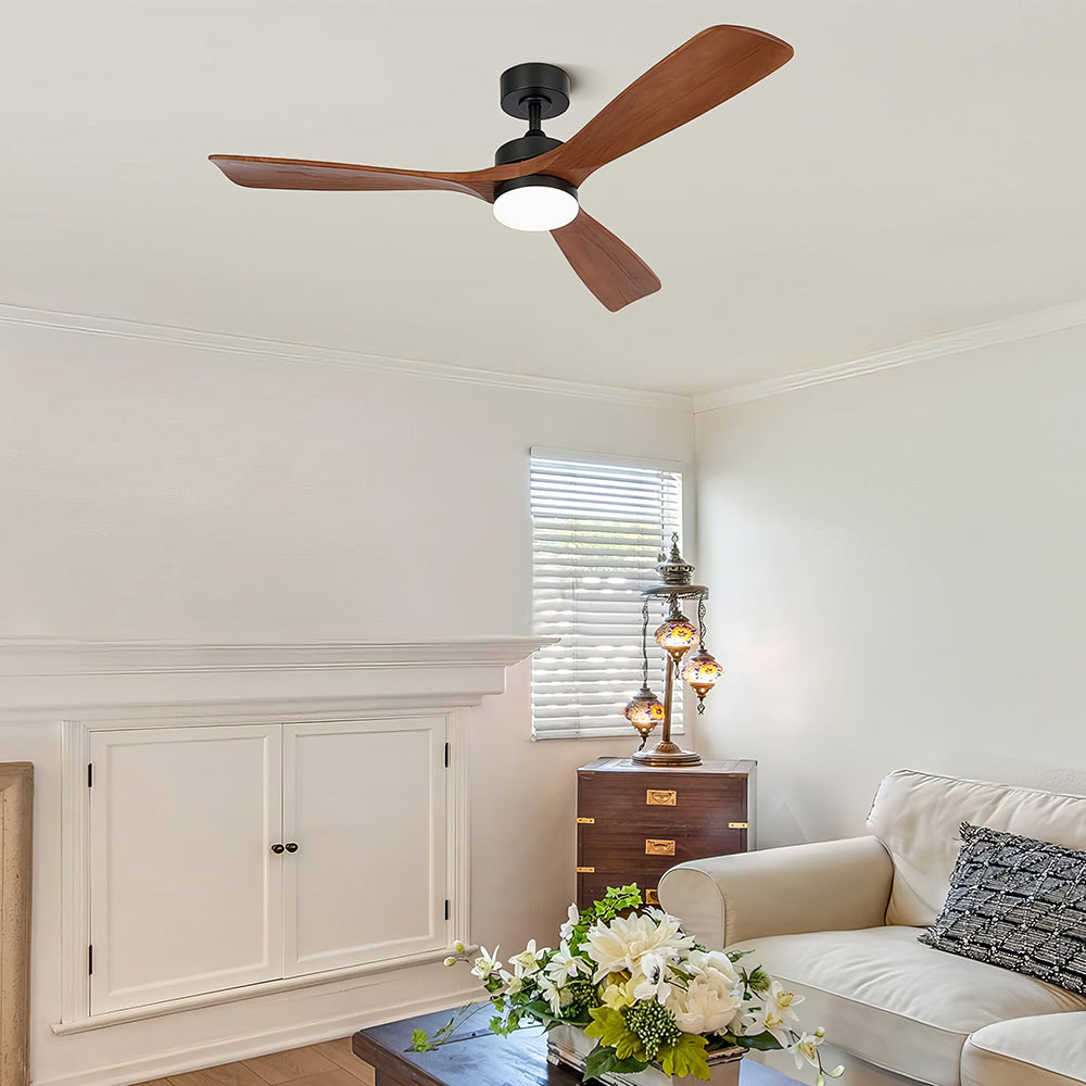 52 Ceiling Fan with Light and Remote 6 Speed Reversible DC Motor